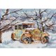 thumbnail image 1 of (J610) Hilo Algodón Ecológico Bordado 14CT 2 Hebras Impresión 44*34cm Kit Serie Festival Punto Cruz Coche Clásico Invierno (gancho), 1 of 9