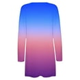 thumbnail image 5 of Pxkloy Tie Dye Cardigans for Women,Cardigan Sweaters for Women Lightweight Cardigans Fall Print Long Sleeve Open Front Soft Comfy Thin Outwear Tops with Pockets 2024 Blue,L, 5 of 5