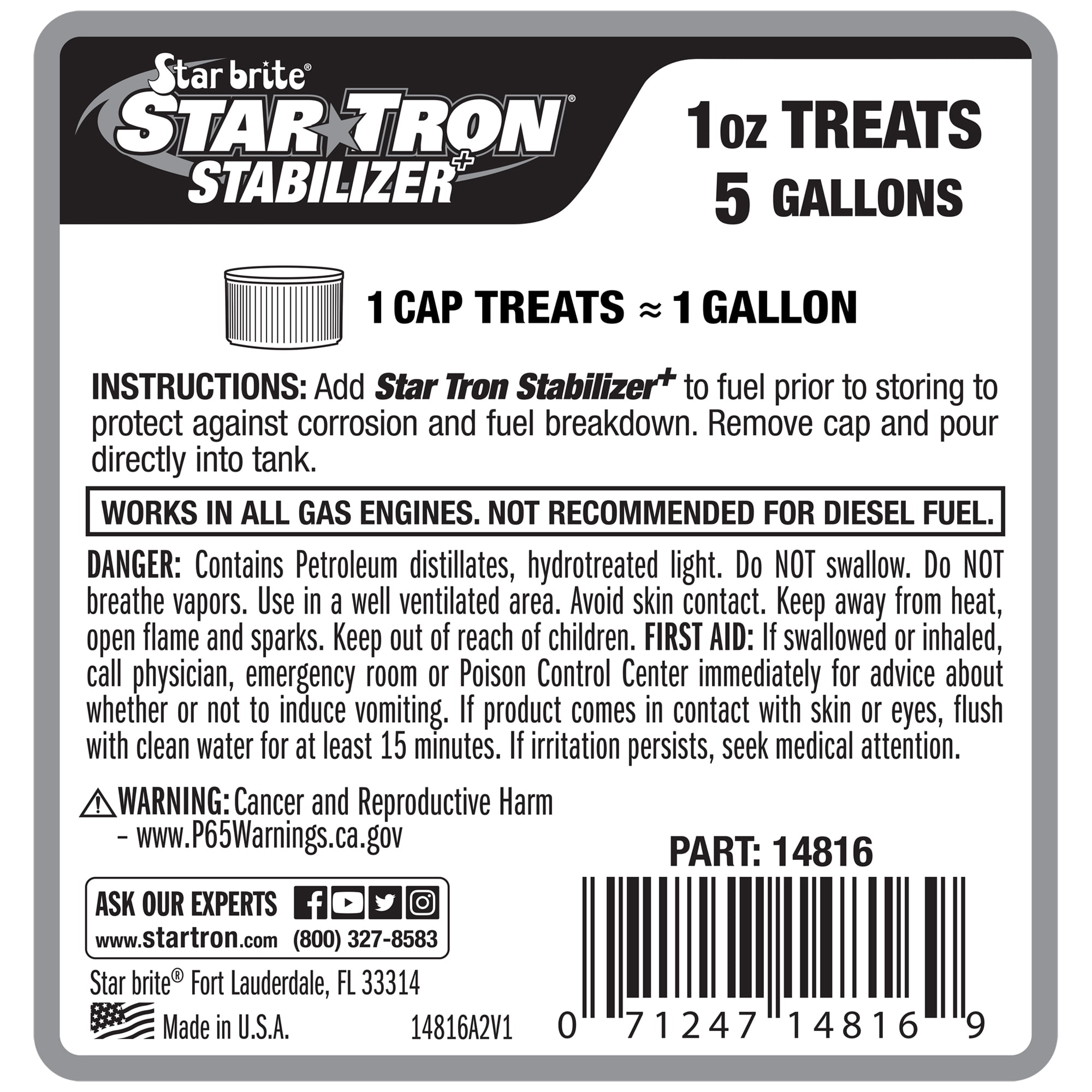 Star brite Star Tron Stabilizer+ Fuel Storage & Corrosion Protection