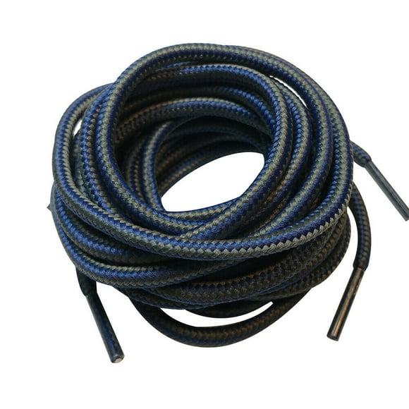3 Paires Lacets Ronds Gris/bleu Robustes de 5 mm d'Épaisseur pour Bottes de Randonnée Marche Travail Chaussures Hommes Femmes 36 39 40 48 54 60 63 72 Pouces