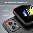 thumbnail image 6 of Case for Xiaomi Redmi Note 11T Pro+, Heavy Duty Shockproof Military Grade Drop Tested Field Phone Case Bumper Rugged Cover for Xiaomi Redmi Note 11T Pro/11T Pro+ Black, 6 of 7