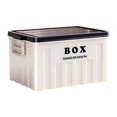 thumbnail image 1 of Contenedor de almacenamiento con tapa, cajón utilitario y asas, caja de almacenamiento de gran capacidad con tapa Blanco Azul, 1 of 9