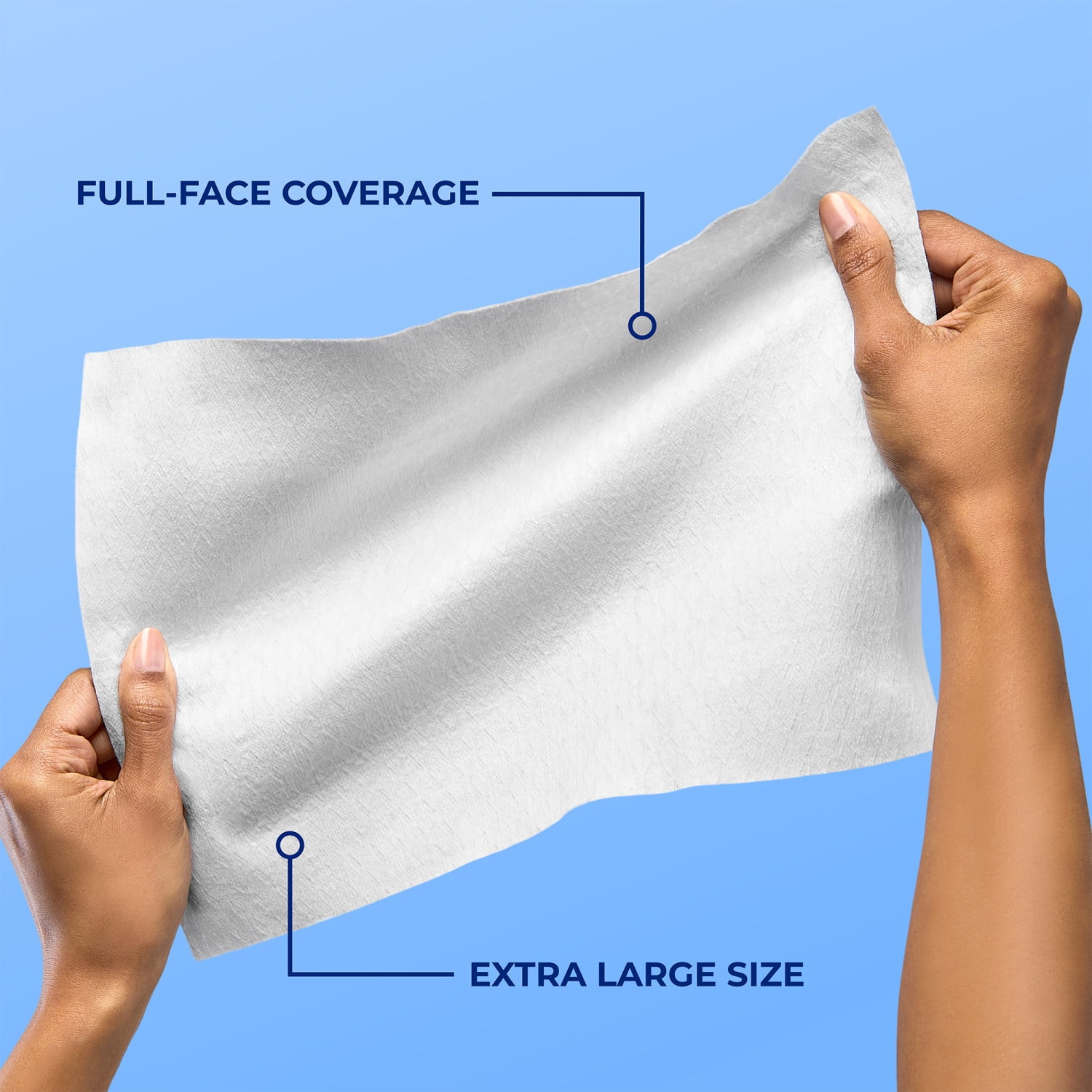 Q-tips Clean Disposable Face Towels, Soft & Durable Clean Towels For Face, Disposable Face Towel For Sensitive Skin, 25 Count