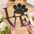 thumbnail image 3 of Love with Paw Print Wall Decor 11x11Inch Dog Paw Love Wall Decor Black Laser Cut Sign Metal Valentines Day Decor, 3 of 6