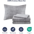 thumbnail image 2 of Madison Park Queen Size 9 Piece Comforter Set with Cotton Bed Sheets Navy,Bed in a Bag,All Season Bed Set,Cozy and Lightweight, 2 of 8