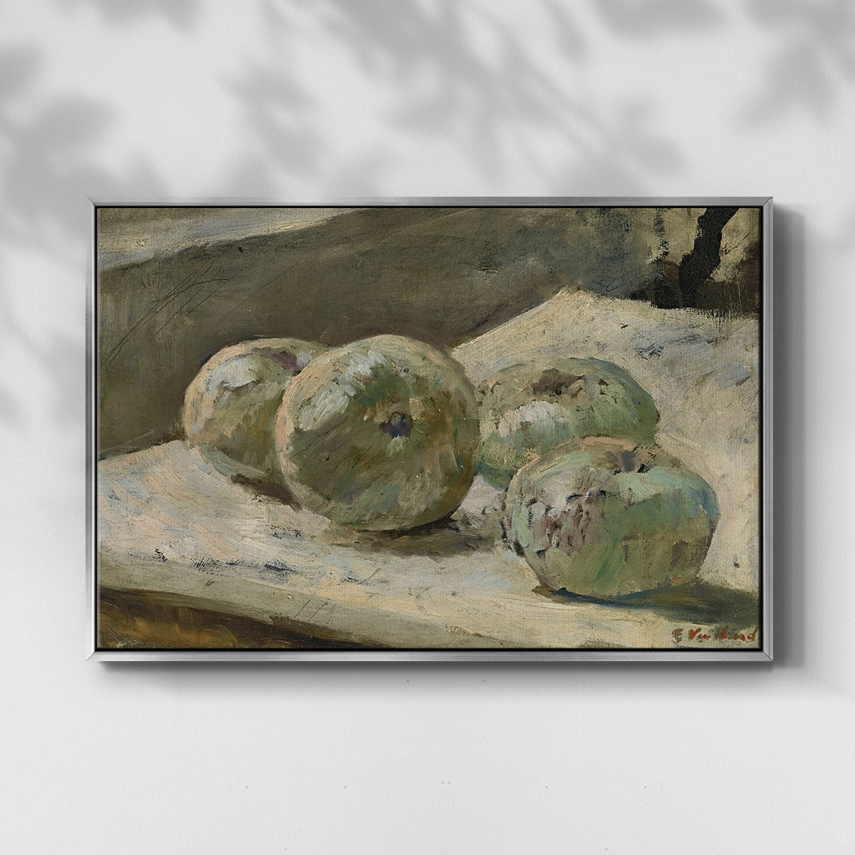 Vintage Botanical Print-LXXXIII By Wexford Home Framed in Silver Wood Gallery Wrapped Canvas 25 in. x 37 in.