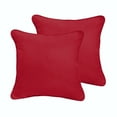 thumbnail image 3 of Sunbrella Crimson Red Corded Indoor/ Outdoor Pillow Set (Set of 2) 24 in x 24 in, 3 of 5