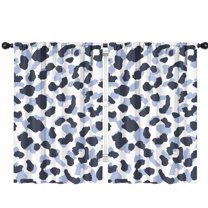 Blackout Kids Curtains,Blue and Dark Blue Leopard Pattern Childrens Insulated Curtains Set Of 2,Bedroom Essentials,Toddler Room Decor 42"x63"