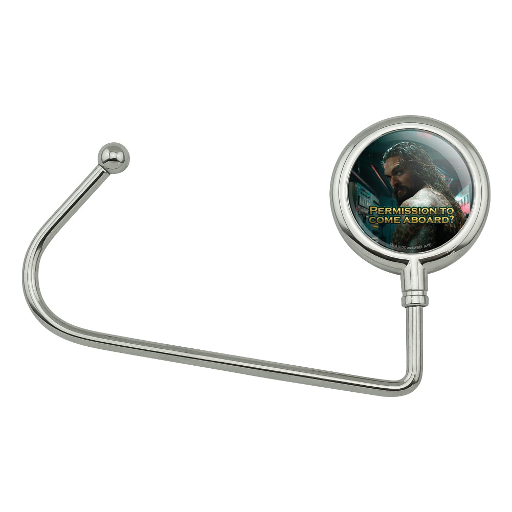 Aquaman Movie Permission to Come Aboard Purse Bag Hanger Holder Hook