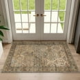 thumbnail image 3 of Area Rug x for Living Room Bedroom Dining Room Washable Rugs Vintage Distressed Print Carpet UltraThin Chenille Low Pile Lightweight Rug with Non Slip Backing Sepia, 3 of 9