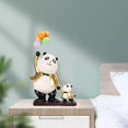 thumbnail image 1 of Estatua de Panda para padres y hijos, figurita creativa, escultura artesanales para soporte de TV de , decoración , Dorado Macarena Estatua de escultura de panda, 1 of 8