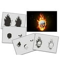 thumbnail image 2 of UMR-Design AS-326 Flames Skull Airbrush StencilsTemplates Step by Step Size S, 2 of 3