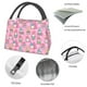 thumbnail image 4 of Fotbe pink Holiday Joy Bolsa Térmica Portátil con Estampado, Bolsa de Entrega de Alimentos Aislada, Bolsa Reutilizable de Gran Capacidad para Comidas y Supermercado, 4 of 6