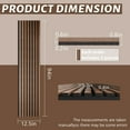 thumbnail image 4 of SUPERFLO Acoustic Panel, 93.7"x12.6"  Wood Slat Wall Panel with Felt Backing, 2 Pack Fluted Sound Absorbing Wood Panel for Stylish Decor and Noise Reduction, Walnut, 4 of 9