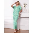 thumbnail image 2 of MINTREUS Pajama Sets for Women Short Sleeve Sleepwear Button Down Pjs Soft 2 Piece Lounge Sets with Pockets, 2 of 7