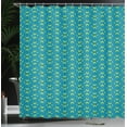 thumbnail image 3 of Ambesonne Geometric Shower Curtain, Small Ethnic Stripes Art, 69"Wx75"L, Dark Turquoise and Green, 3 of 4