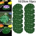 thumbnail image 3 of 10 Pieces Artificial Fake Lotus Leaf Pool Floating Plants Home Table Party Decor, 3 of 8