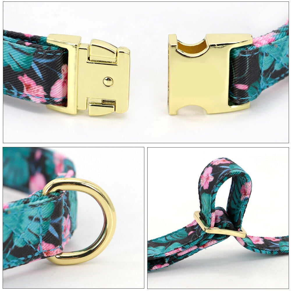Girl Dog Collar with Flower, Adjustable Cute Dog Collar, Soft & Durable  Floral Dog Collar for Small Medium Large Dogs, Sturdy Dog Collar with  Safety Metal Buckle, Fit Necks 11.5-24.5'' DALUZ 