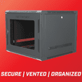 thumbnail image 7 of Networx 9U Wall Mount Cabinet - 201 Series, 24" Deep, Heavy-Duty Network Rack, Lockable & Ventilated, Flat-Packed for Easy Setup, 7 of 7