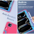 thumbnail image 6 of Dteck Case for iPad Pro 11 inch 2024,Shockproof Silicone + PC 3-Layer Protection Kickstand Case Heavy Duty Cover for iPad Pro 11-in. (M4) 2024,Rose+Blue, 6 of 7