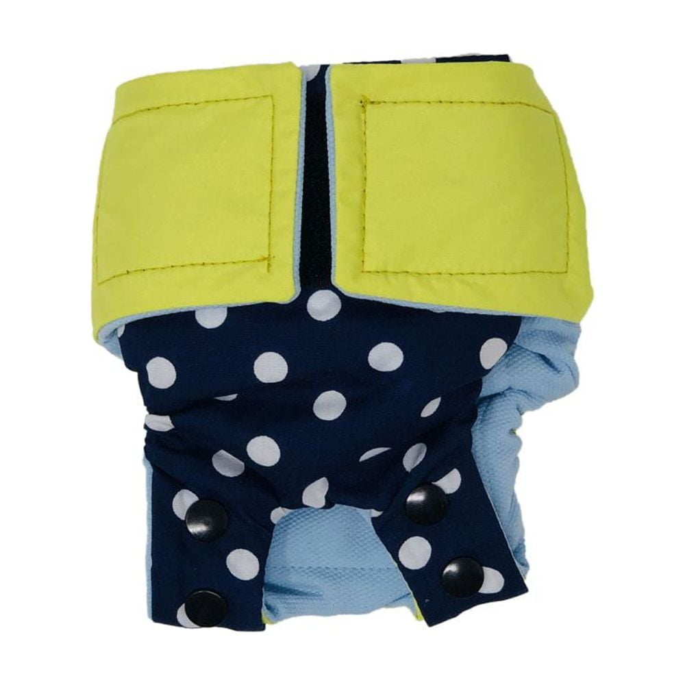 Barkertime Blue Polka Dot Cat Diaper Snappy