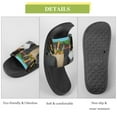 thumbnail image 7 of GZHJMY Stylish Slides for Women Men, The Multi Colored Cat Is Driving A Red Car Soft Flexible Slip-on Sandals Slippers, 7 of 7