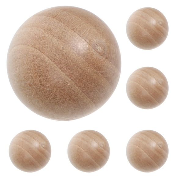 unbranded 6pcs Wooden Balls Decanter Stopper Unfinished Hardwood Craft Balls Ideal for Glass Wine Decanters and Carafes Top DIY Decorative Wood Crafting 40MM