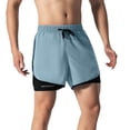 thumbnail image 4 of Bibifish Women's 2-In-1 Shorts Double Layer Unisex Couple Running Outdoor Shorts Workout Shorts, 4 of 6