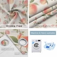 thumbnail image 4 of Peach Blackout Curtains for Bedroom/Living Room, Thermal Insulated Kitchen Curtains, Spring Floral Green Leaf Botanical Pink Fruit Rustic Grommet Darkening Window Treatment Drapes 42"x63"x2, 4 of 8