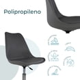 thumbnail image 4 of Silla de Oficina Secretarial Mundo In Estilo Eames JM-55 Gris, 4 of 8