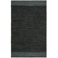 thumbnail image 2 of SAFAVIEH Vintage Leather Ayleen Braided Striped Area Rug, Black/Grey, 4' x 6', 2 of 9