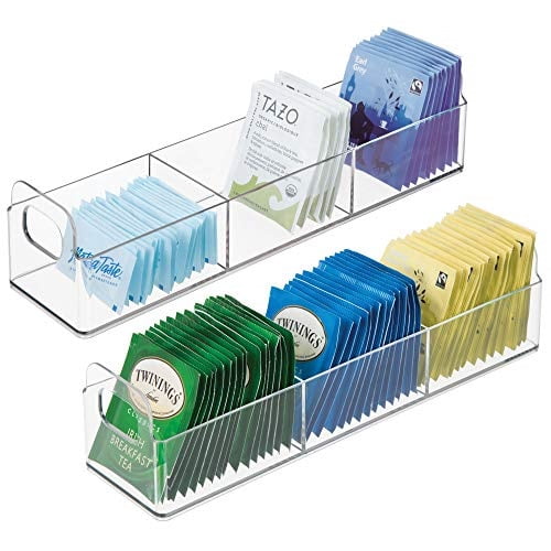 Mdesign Kitchen Plastic Pantry Cabinet Countertop Organizer