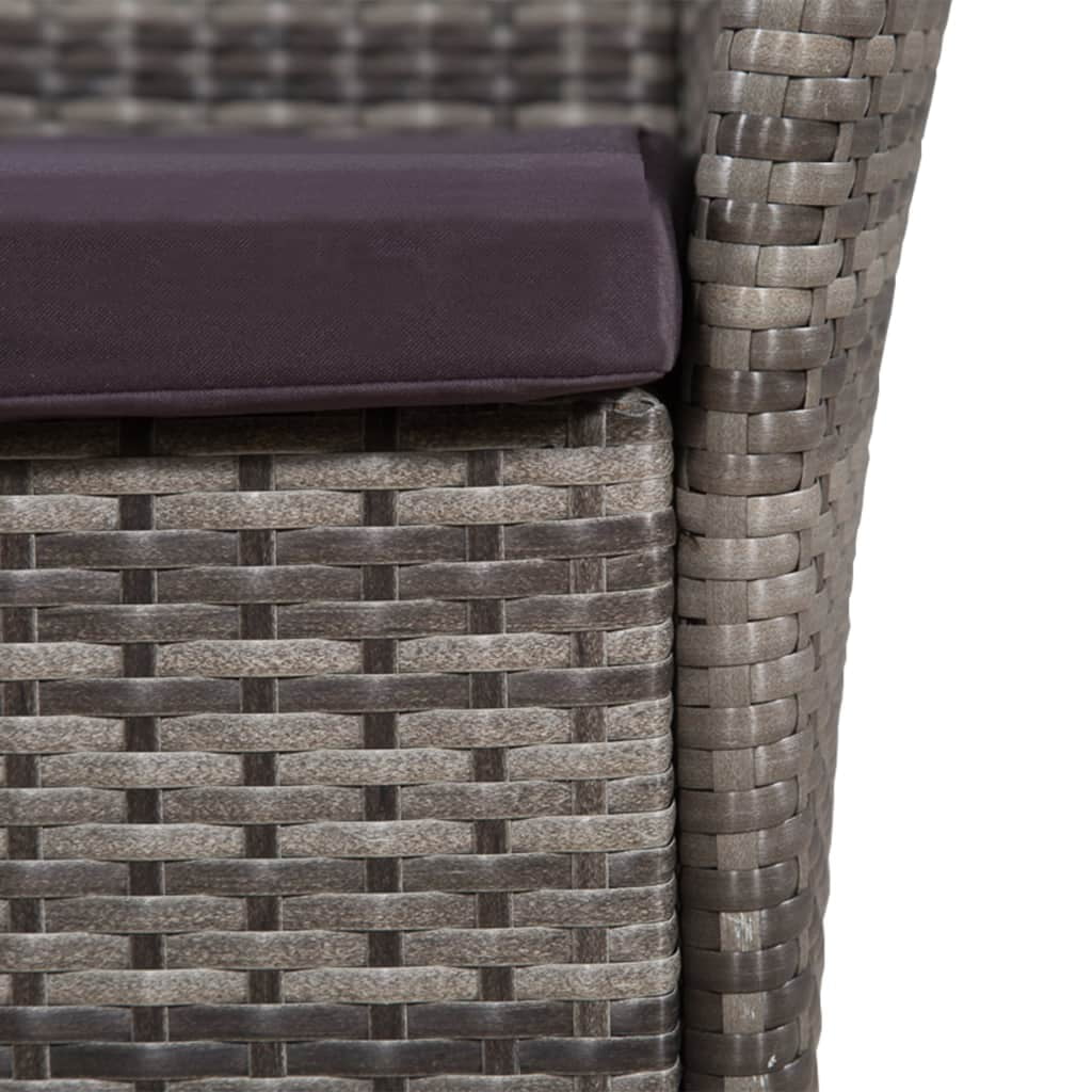 Kepooman Outdoor Patio Rattan Conversation Chairs with Cushions, Set of 2, Grey Kepooman Outdoor Patio Rattan Conversation Chairs with Cushions, Set of 2, Grey