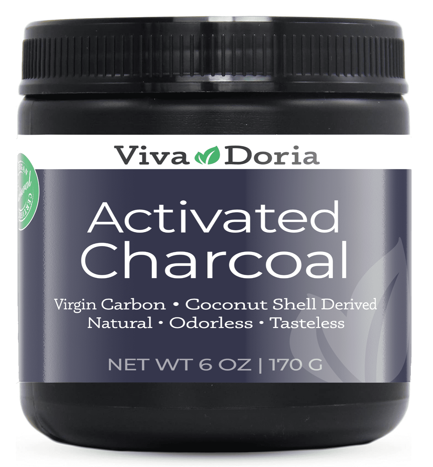 Viva Doria Activated Charcoal Powder, Coconut Shell Derived, 6 Oz