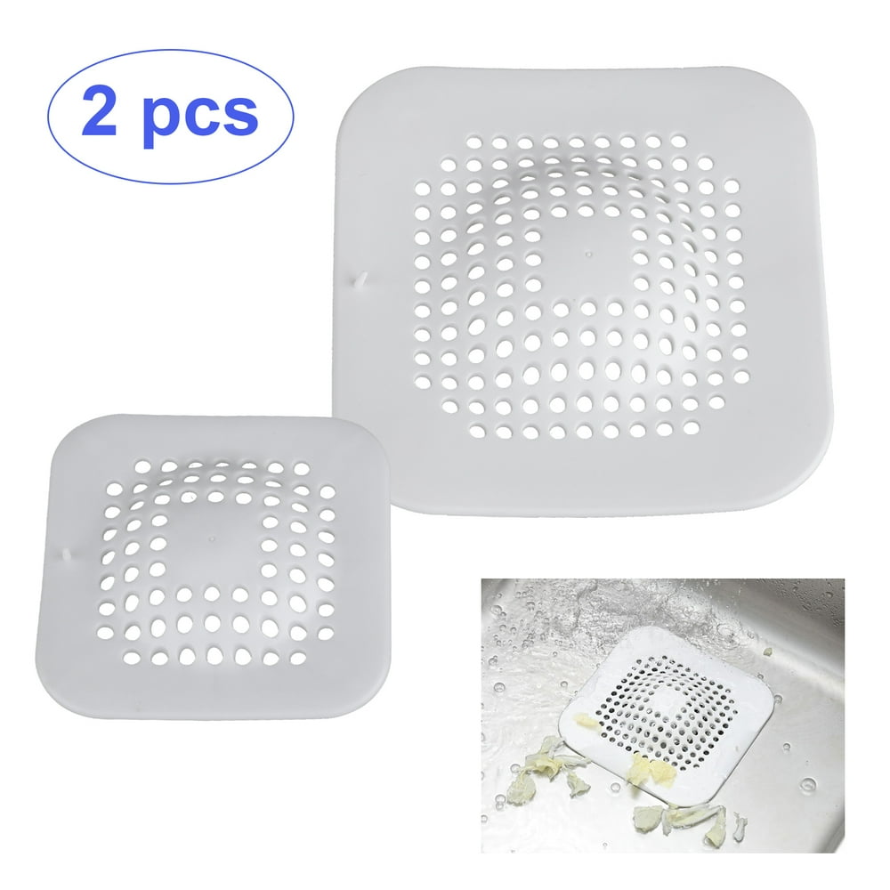 EEEkit 2 Pack Silicone Drain Hair Catcher, Kitchen Sink Strainer