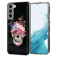 thumbnail image 1 of TalkingCase Slim Case Cover Compatible for Samsung Galaxy S22 Plus+ 5G, Flower Skull Print, Lightweight,Flexible,Soft, USA, 1 of 7