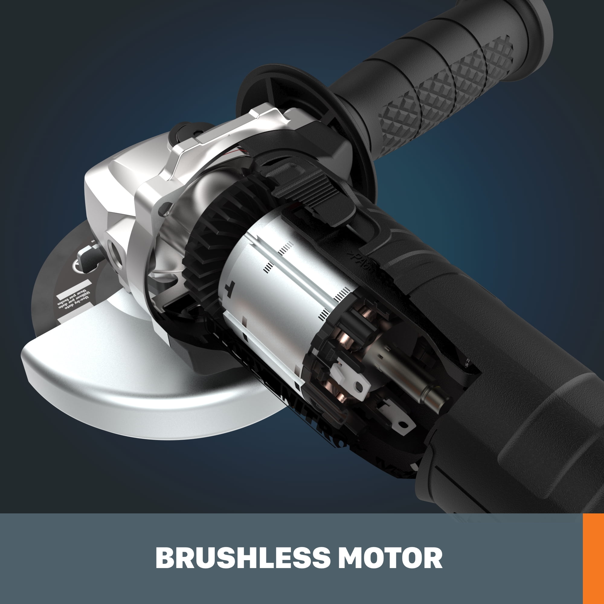 Worx WX812L 20V Power Share 4.5" Cordless Angle Grinder with Brushless Motor (Battery & Charger Included)