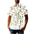 thumbnail image 2 of JXMVOJ Men's Hawaii Print Button-Up Casual Shirt, Lightweight Polyester Summer Tops for Outdoor, Party, Wedding, Daily Casual Wear, 2 of 5
