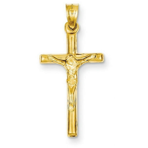 Primal Gold 14K Yellow Gold Hollow Crucifix Pendant