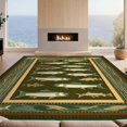 thumbnail image 2 of Design&I 6'x9' Washable Area Rug Fish Cabin Trophy Mount Display Wilderness Theme Fishing Clownfish for Living Room, Family Indoor, Oversized Skid-Resistant, 2 of 7