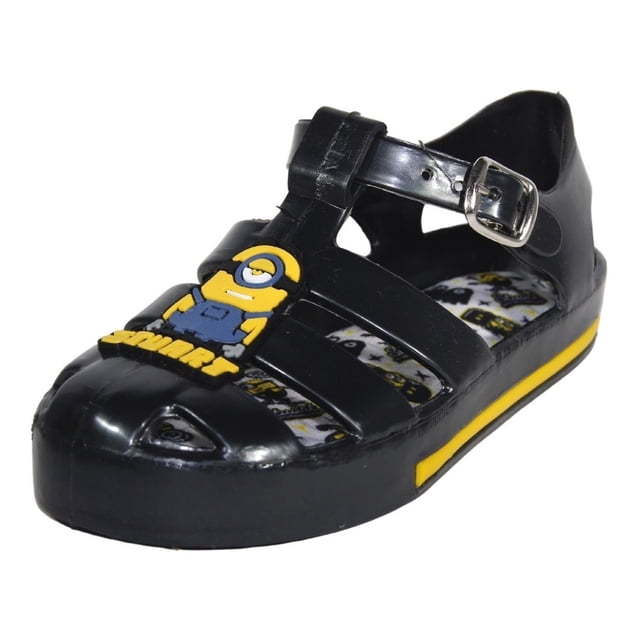 Huarache Plastico Bubblegummers Niño Minions Entrenador Para El Baño 12-17 negro 15
