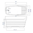 thumbnail image 2 of ALFI brand AB1148 59" Free Standing Wooden Bathtub with Chrome Tub Filler, 2 of 11