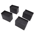 thumbnail image 4 of 4pcs Heavy Duty Riser Black 5in Squared Enlarged Widened Furniture Riser for Office, 4 of 7