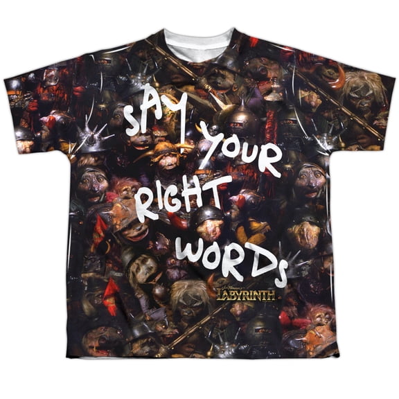 Labyrinth - Right Words - Youth Short Sleeve Shirt - X-Large