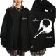 thumbnail image 3 of Deftones-Sudadera con capucha y cremallera para hombre y mujer, abrigo de manga larga de gran tamaño, estilo Harajuku, banda de Rock y Hip Hop, color blanco, ropa de calle, 2024, 3 of 5