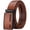 Brown-4, variant on Men's Dress Belts Texture Automatic Faux Leather Gifts Belt Ratchet Belts for Business Casual Daily Pants