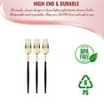 thumbnail image 4 of Smarty 8.4" Gold with Black Handle Moderno Disposable Plastic Dinner Forks 240 ct, 4 of 4