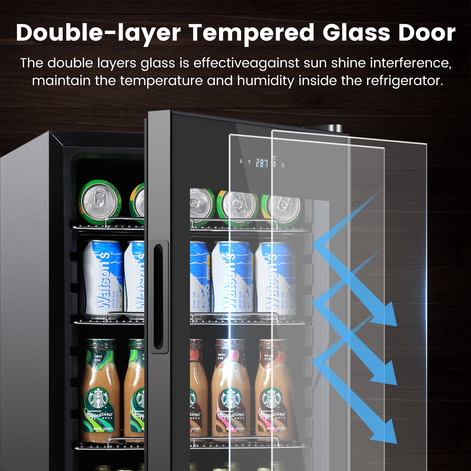 Colozo 17 Inch Beverage Refrigerator, Mini Beverage Freestanding Fridge for Beer ,Soda or Small Drink