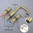 thumbnail image 4 of Bathroom Faucet 2 Handle 8 Inch Brass Sink Faucet with 360 Degree Swivel Spout, Brushed Gold, 4 of 6