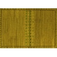 thumbnail image 1 of Ahgly Company Indoor Rectangle Abstract Yellow Modern Area Rugs, 2' x 4', 1 of 4